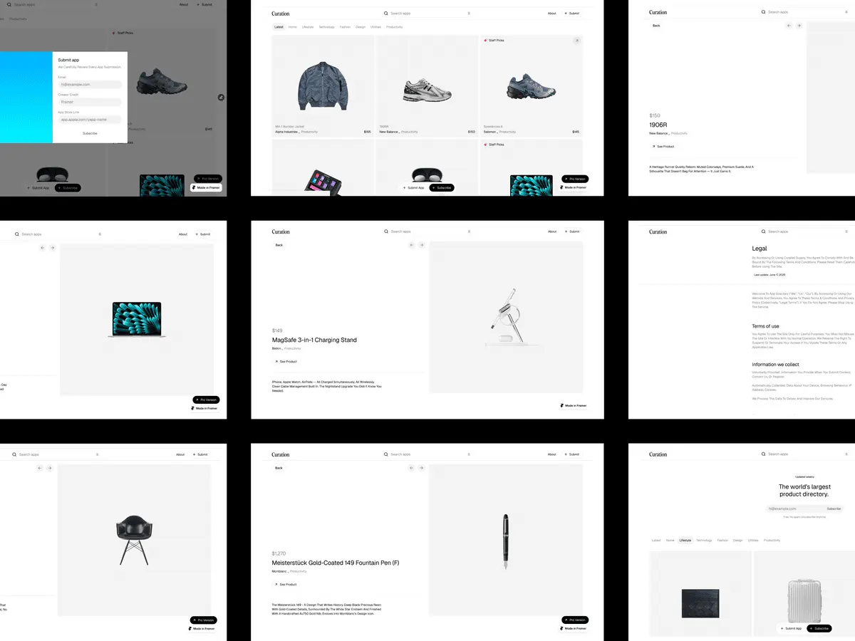 detail image 2 of the curated framer website template