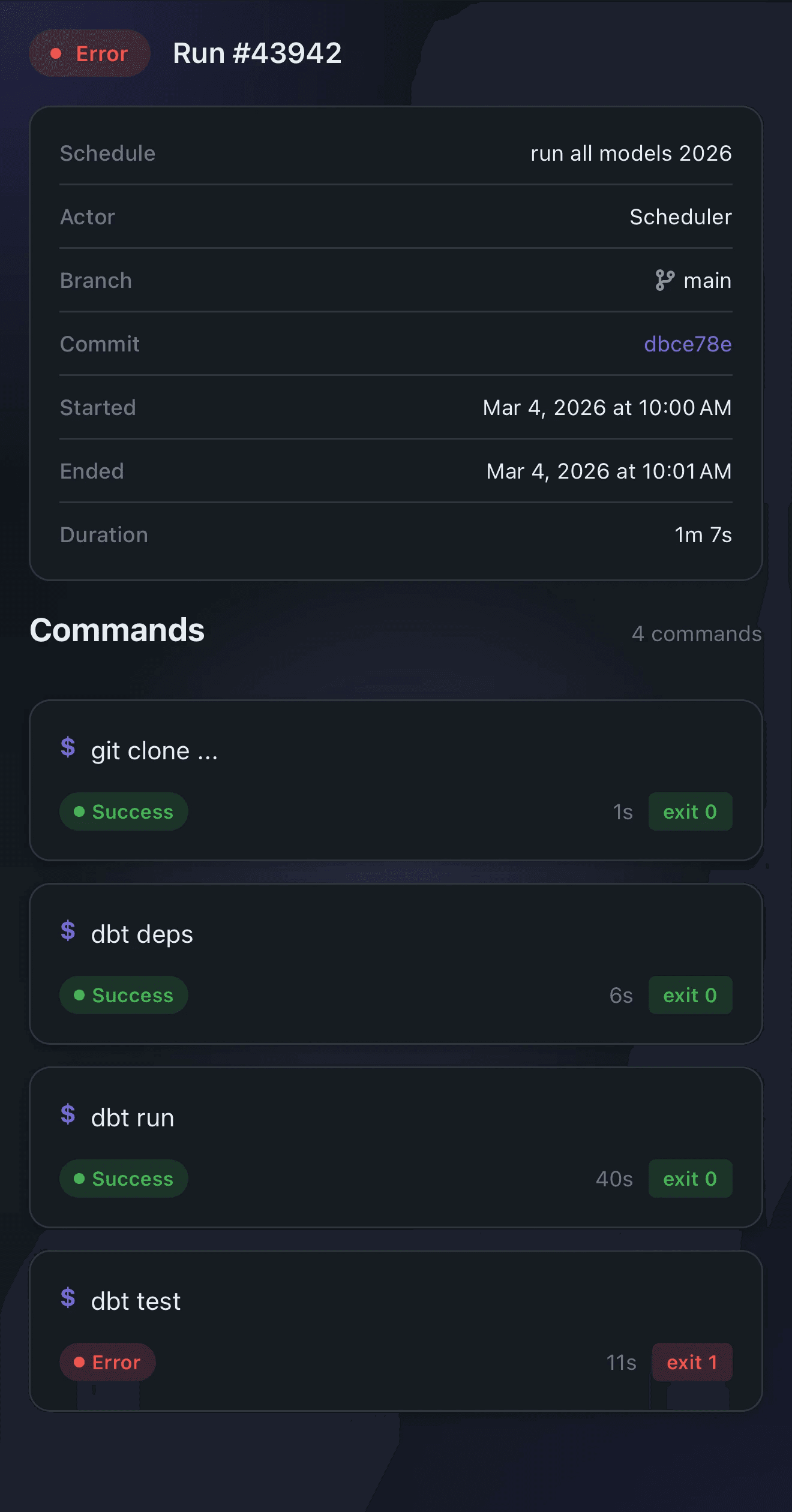 mobile Bolt Run Details