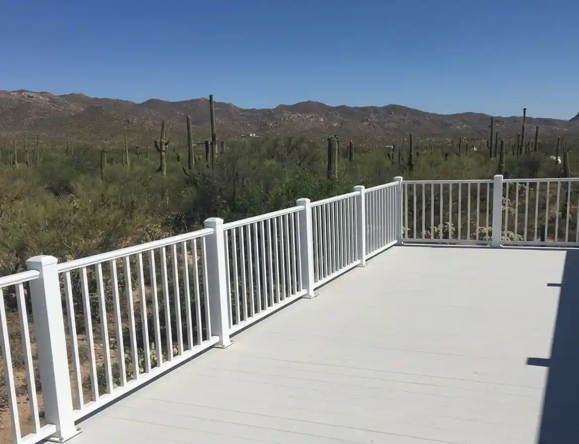 View off the rooftop deck of an ICF desert house