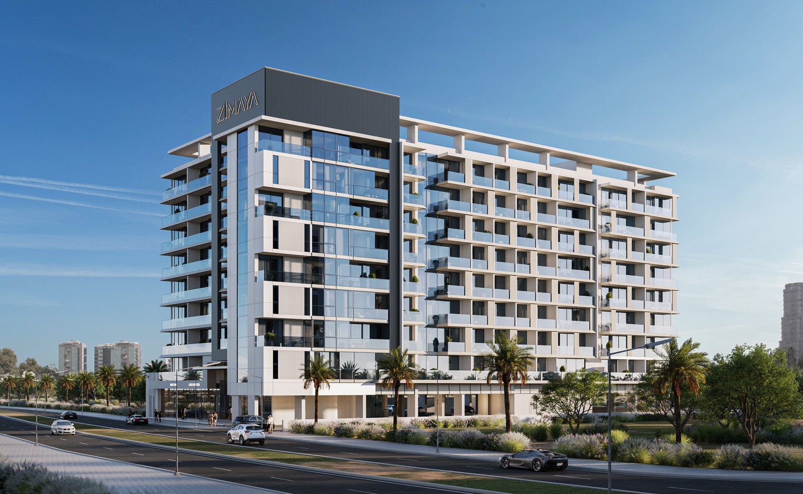 Artist's impression of Belle Vie by Zimaya, a new luxury hotel in Miami, showcasing modern architecture and elegant design.
