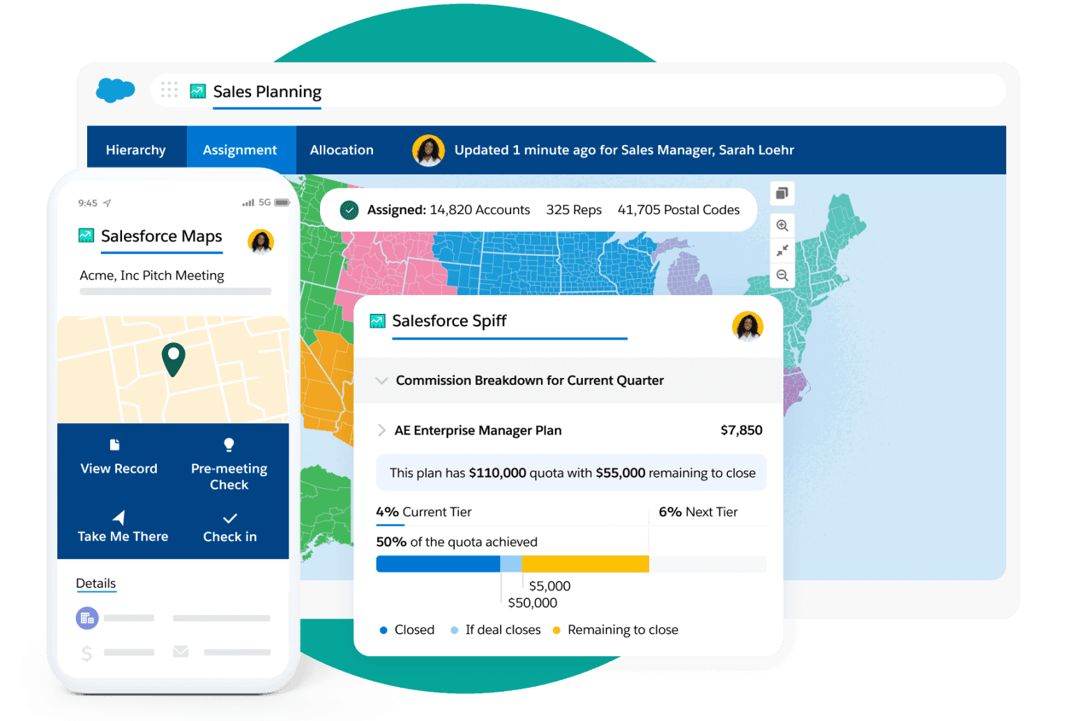 sales performance management software built into CRM.