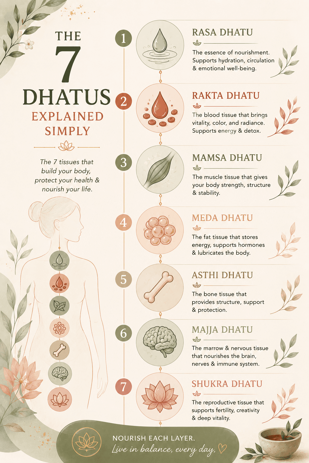 ayurveda 7 dhatus and your energy