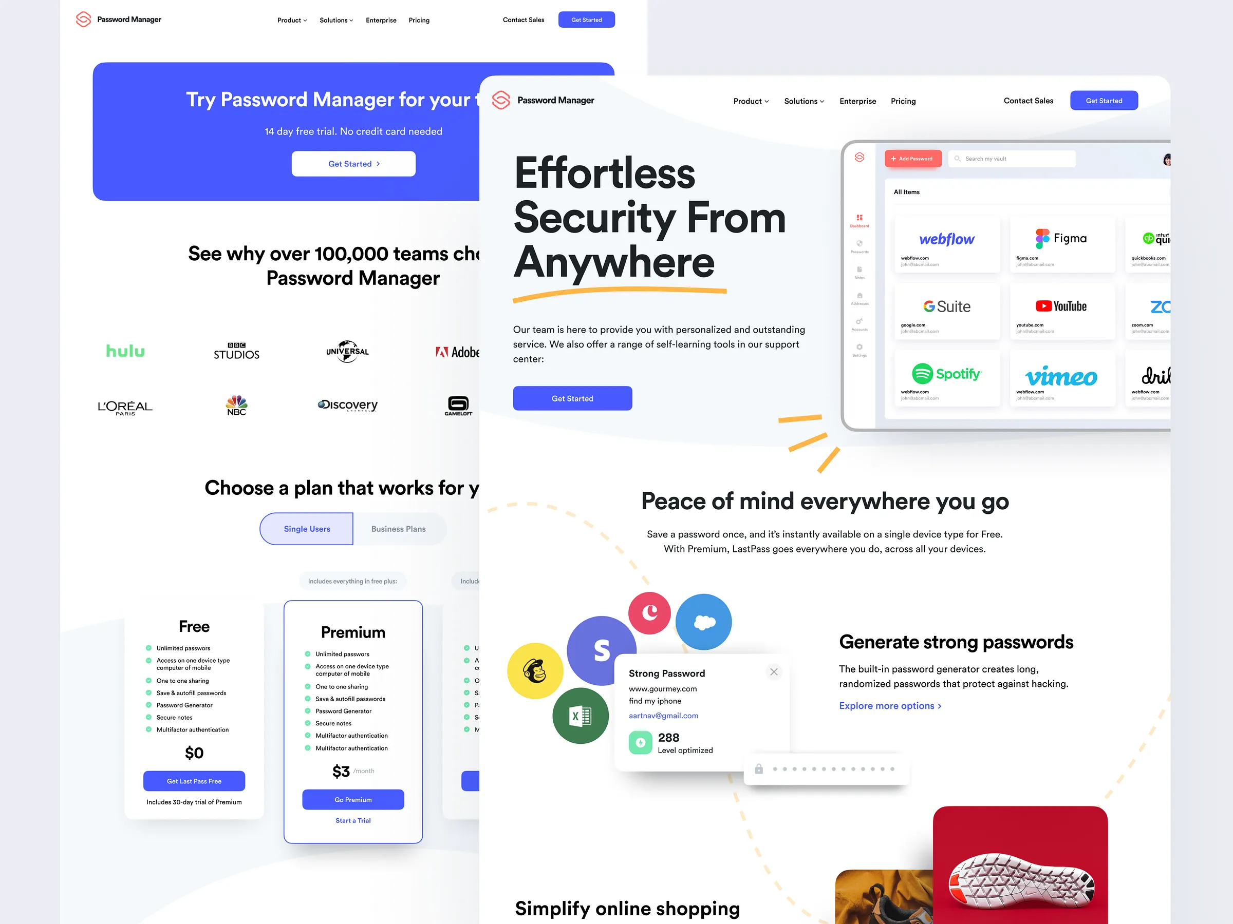 Landing Page Design of a SaaS Dashboard