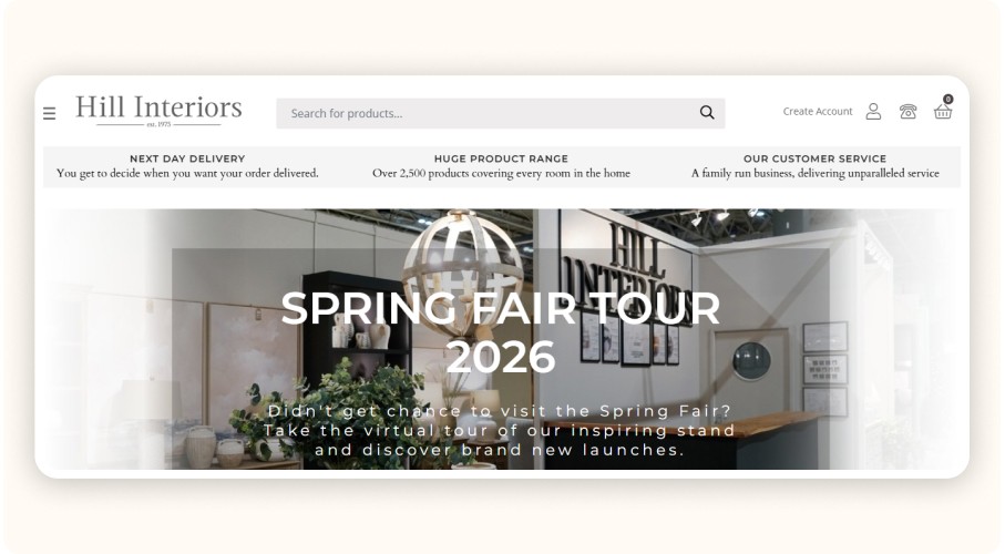 Hill Interiors homepage