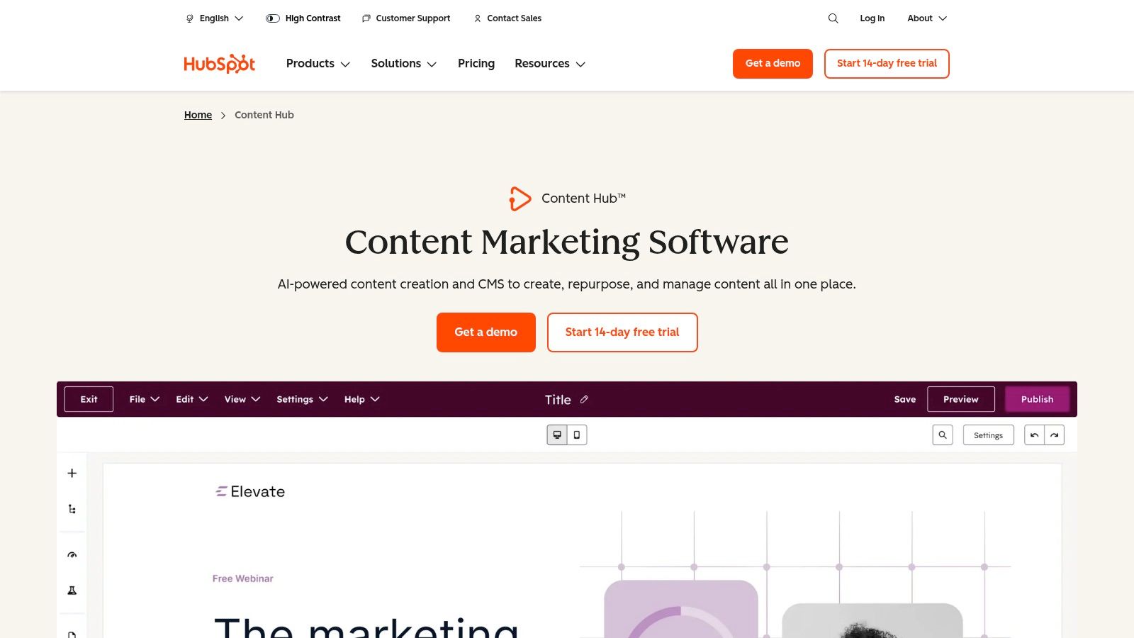 HubSpot Content Hub (formerly CMS Hub)