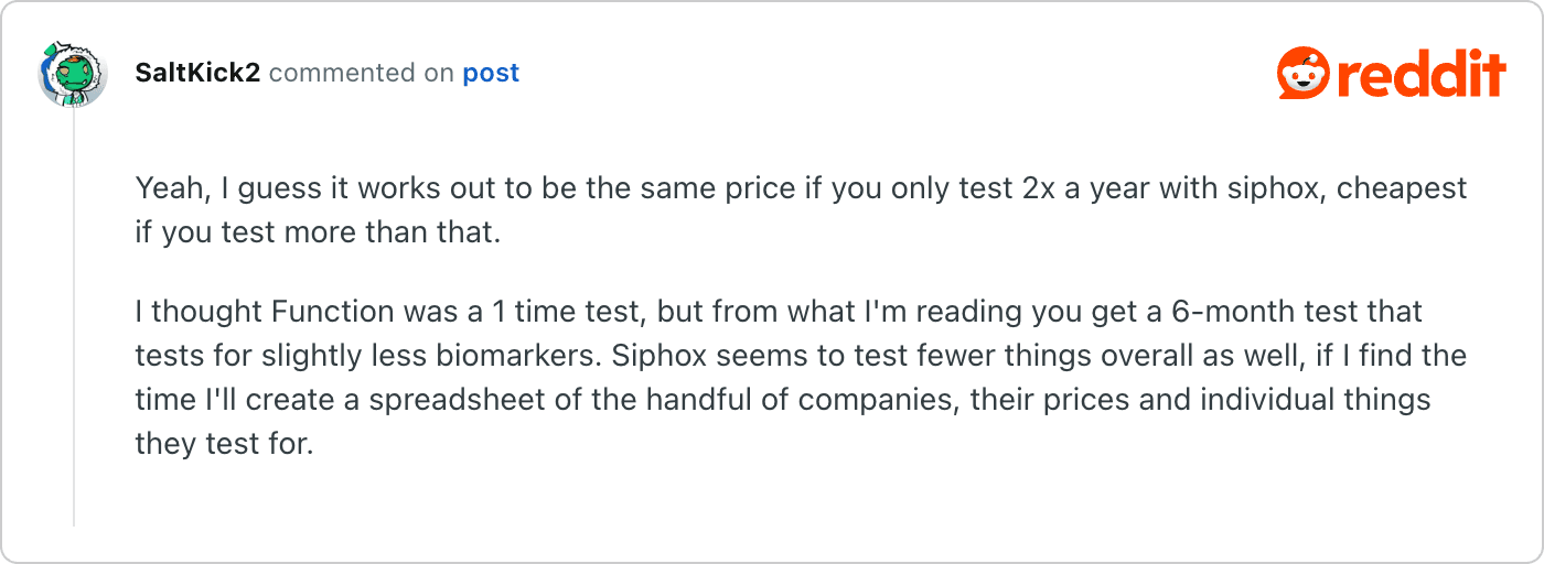 Post on Reddit