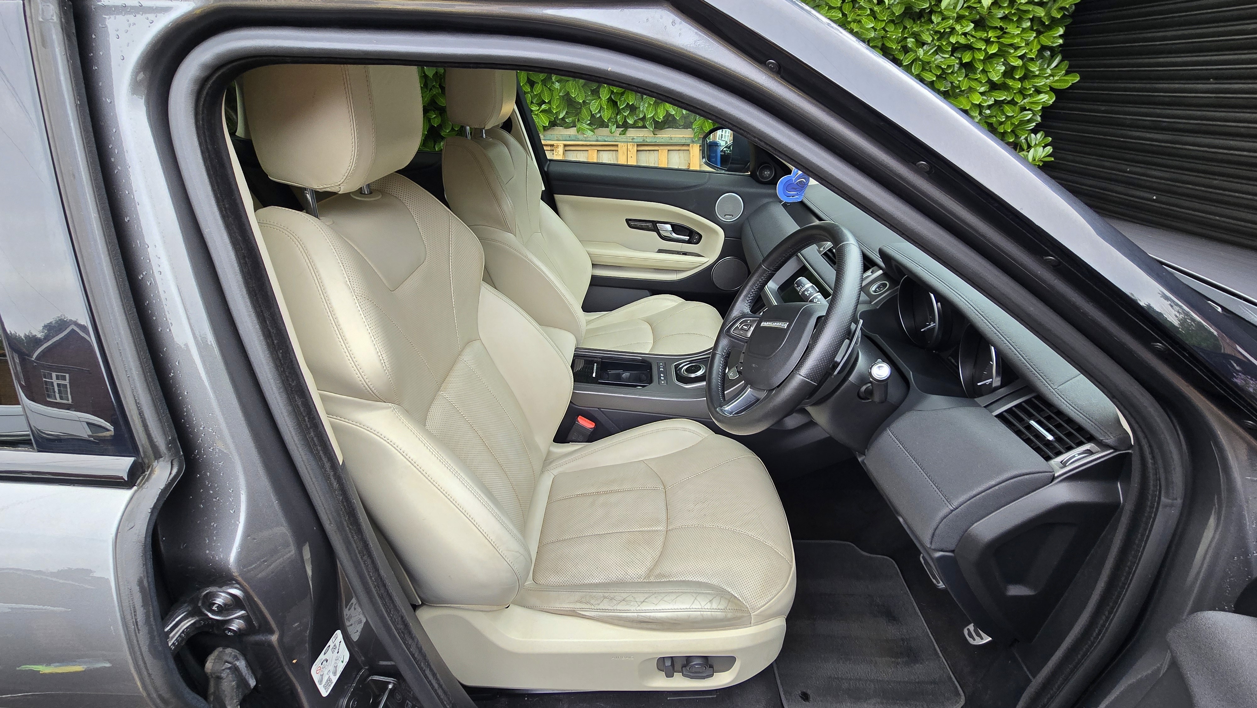 Grey Range Rover Evoque load space after detailing
