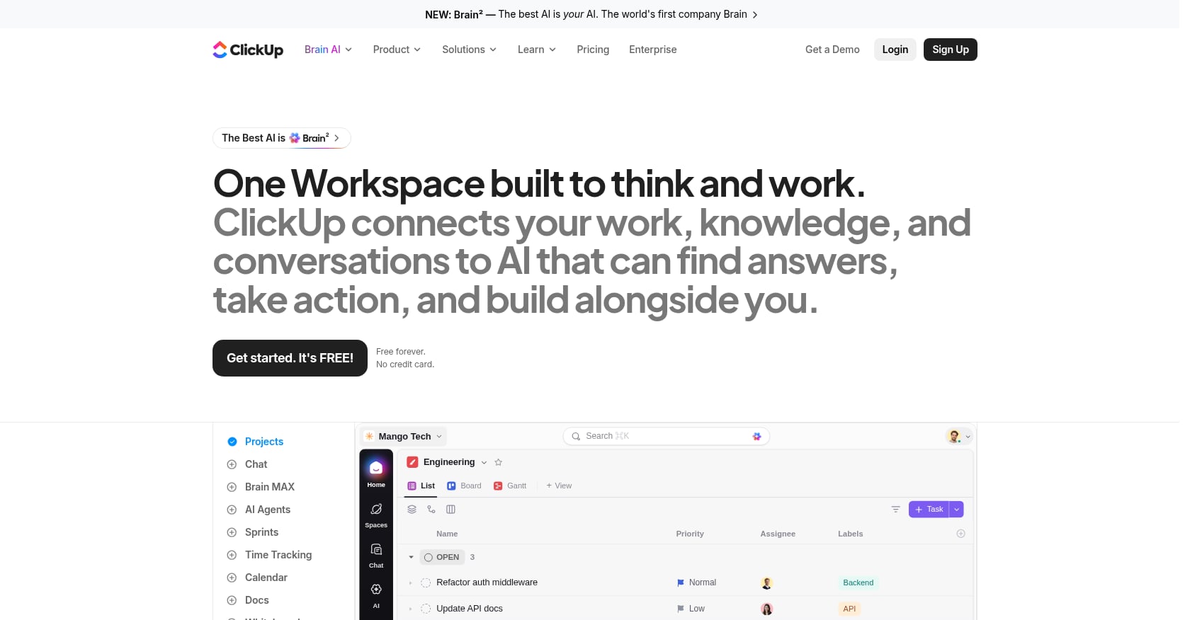 ClickUp Screenshot