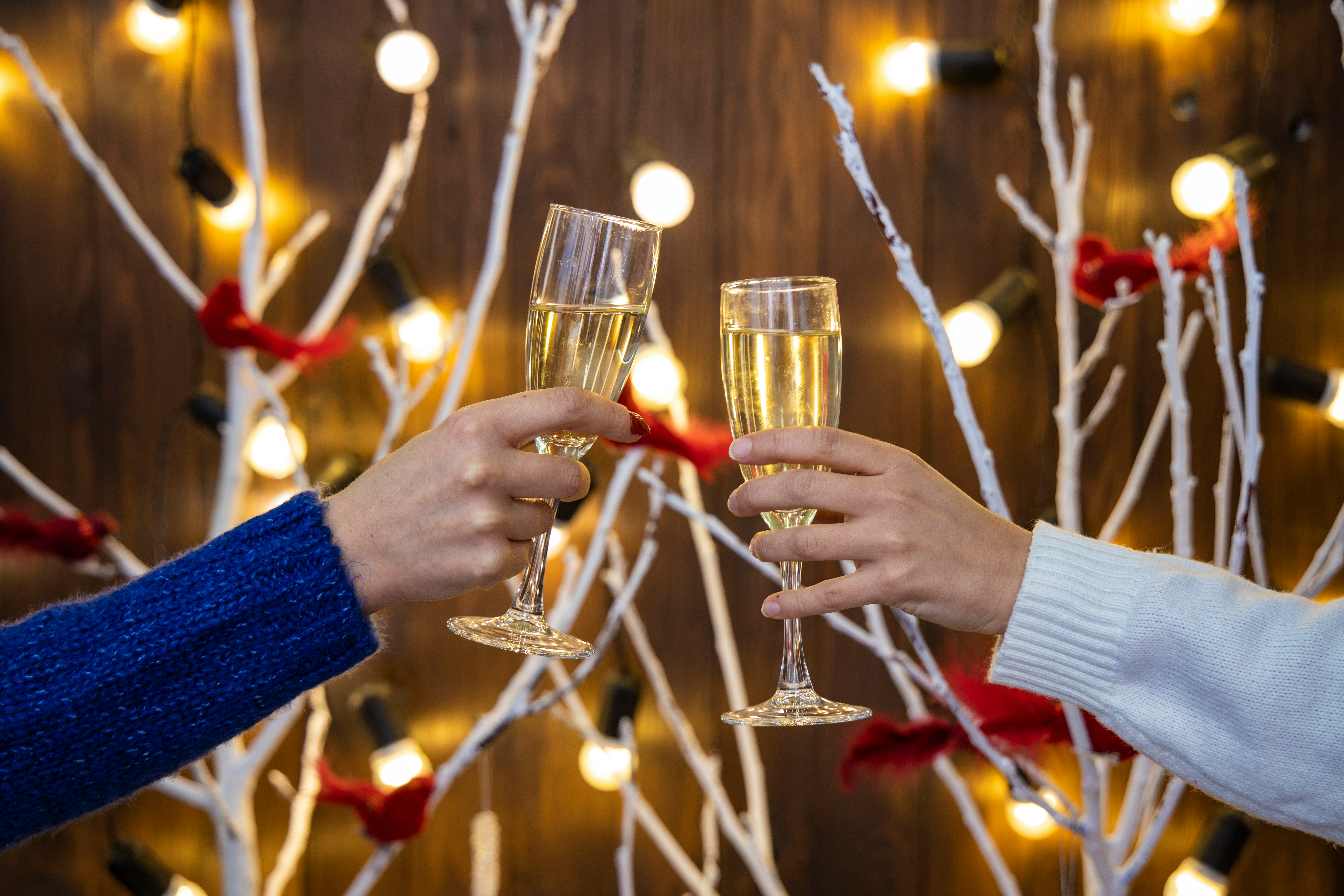 person holding wine glasses with red liquid