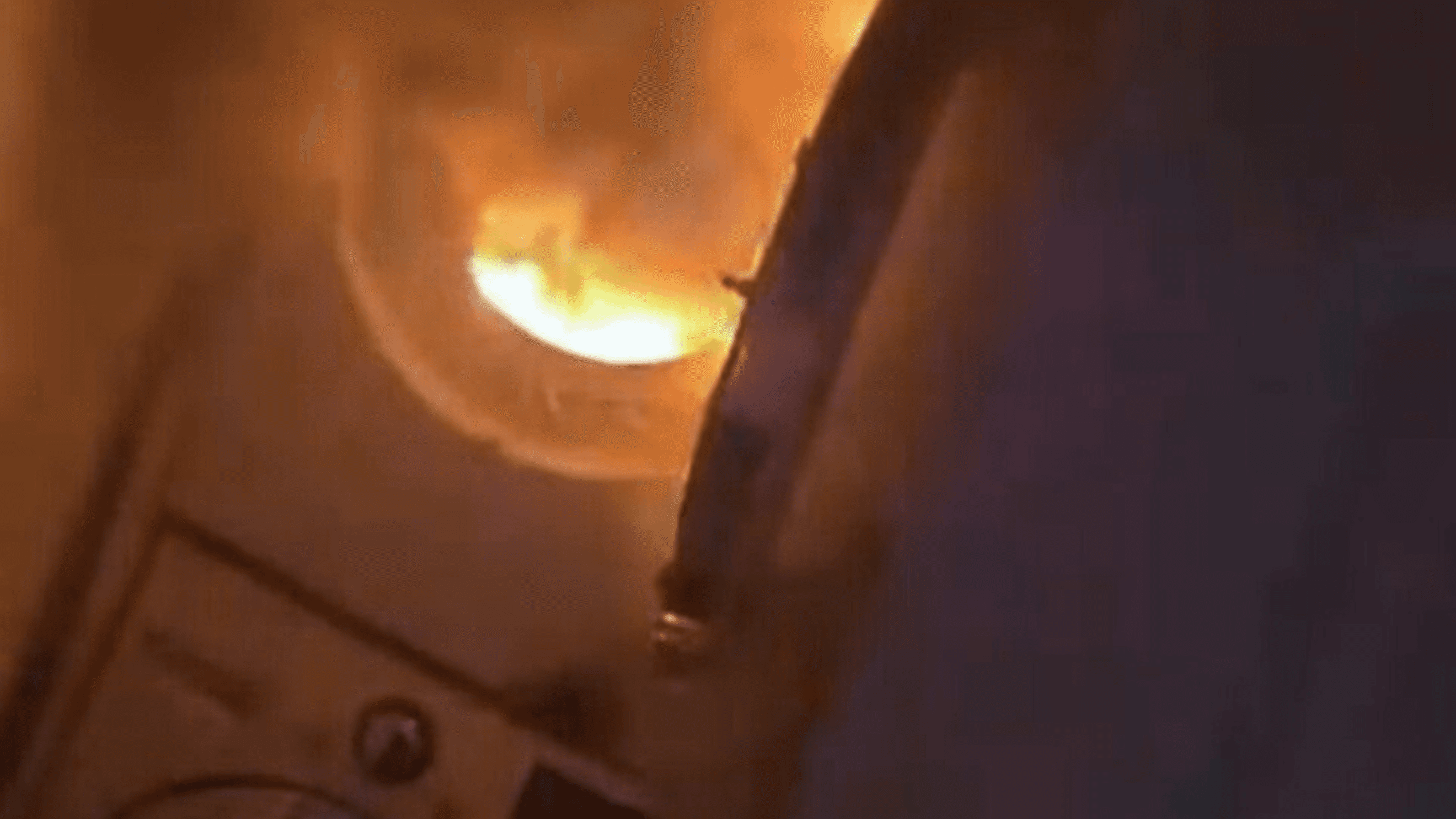 Dryer vent engulfed in flames due to lint buildup