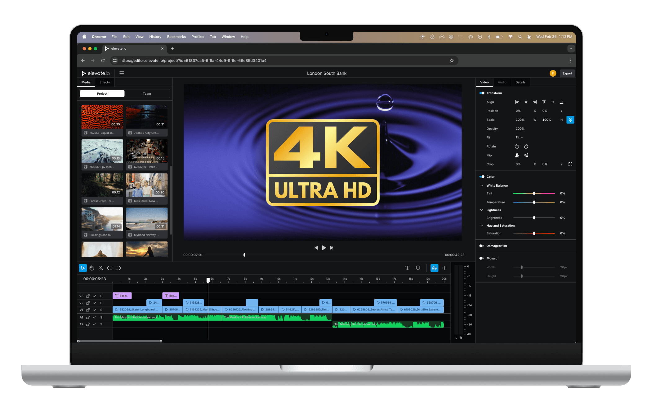 Laptop running elevate