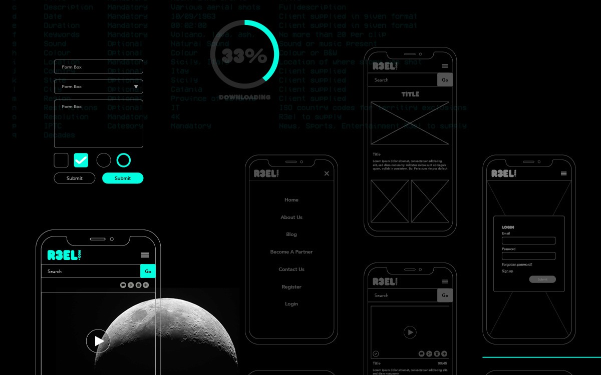 A screen showcasing UI elements
