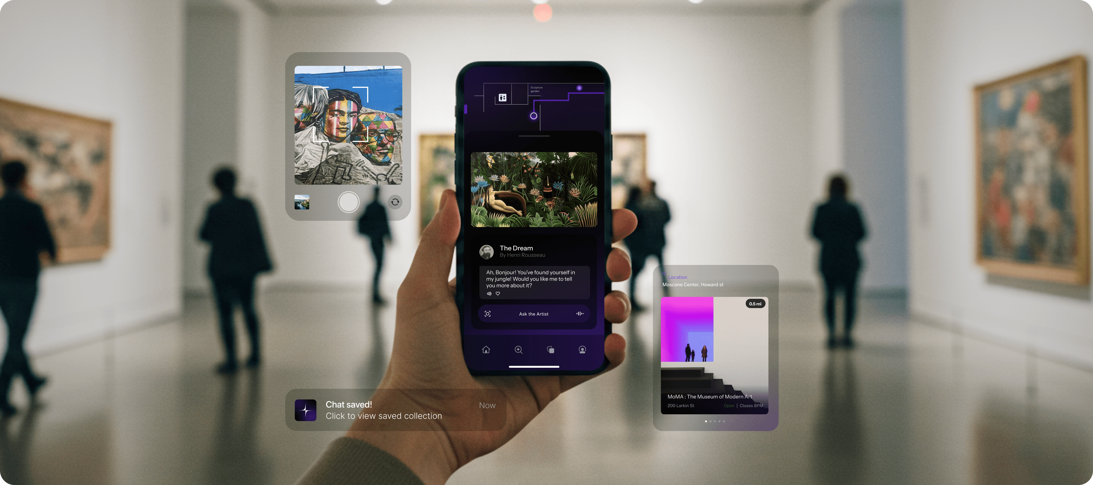 Minimalist abstract image of a stylized turquoise hand gesture on a dark background