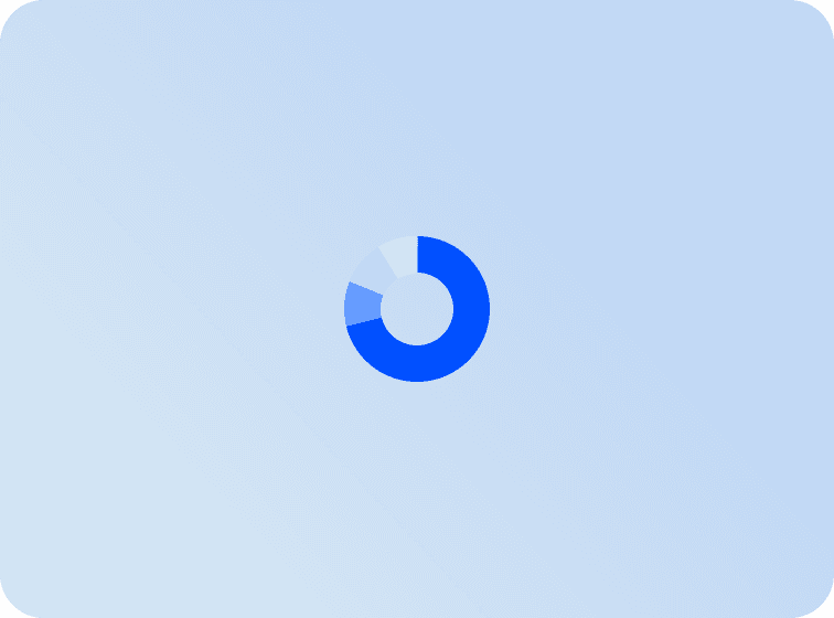 A circular loading icon in blue on a light blue background, indicating an ongoing process.