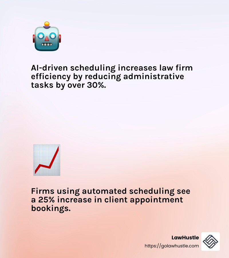 AI technology developed by attorneys for attorneys - Automated Scheduling for Lawyers infographic 2_facts_emoji_light-gradient