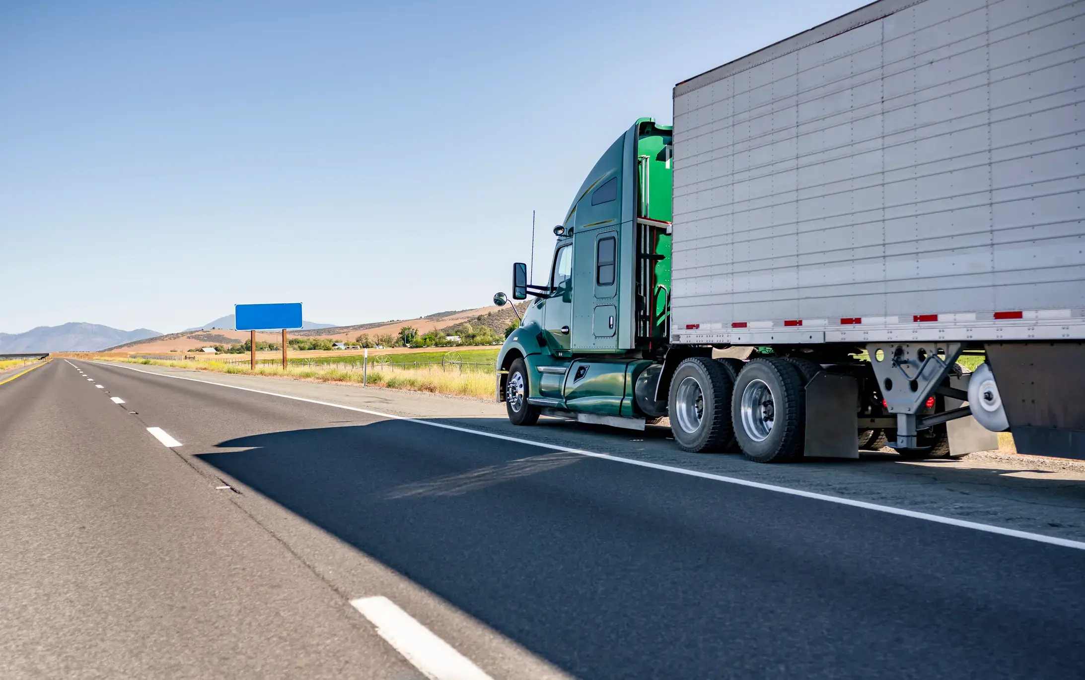 Commercial semi-truck on highway