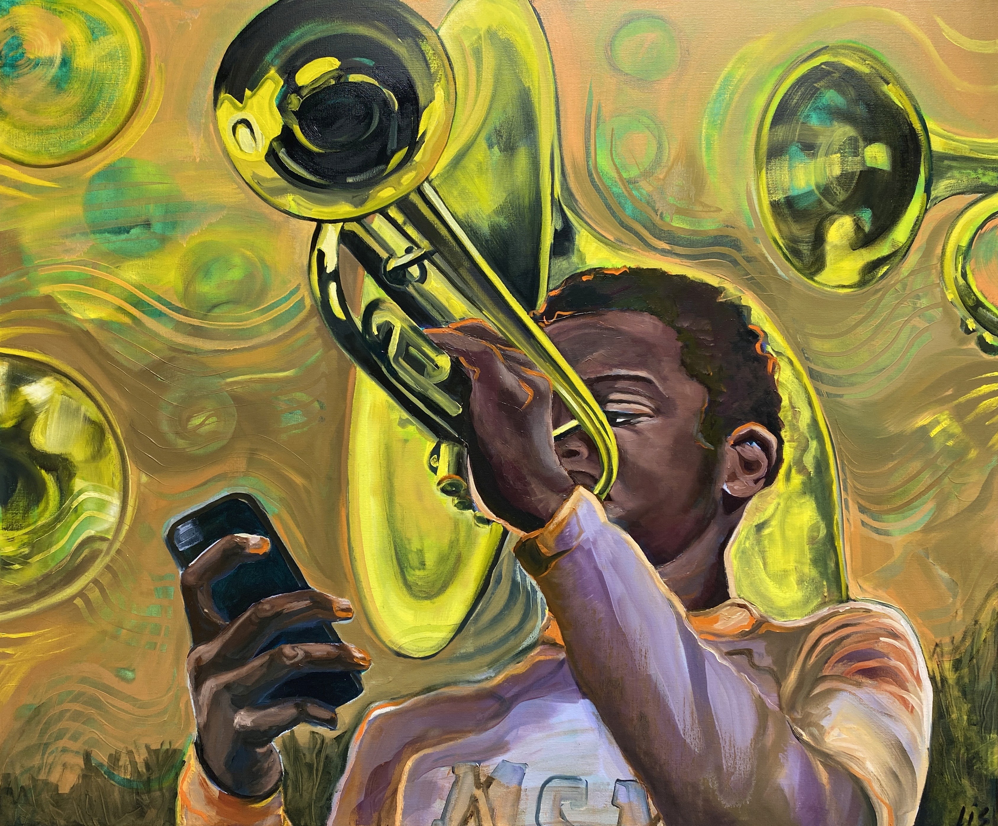 Swinging langs het IJ | olieverf op linnen | 60x70 cm