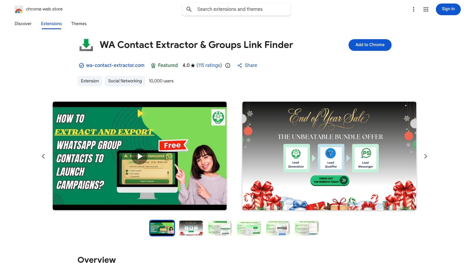WA Contact Extractor & Groups Link Finder (Chrome Web Store)