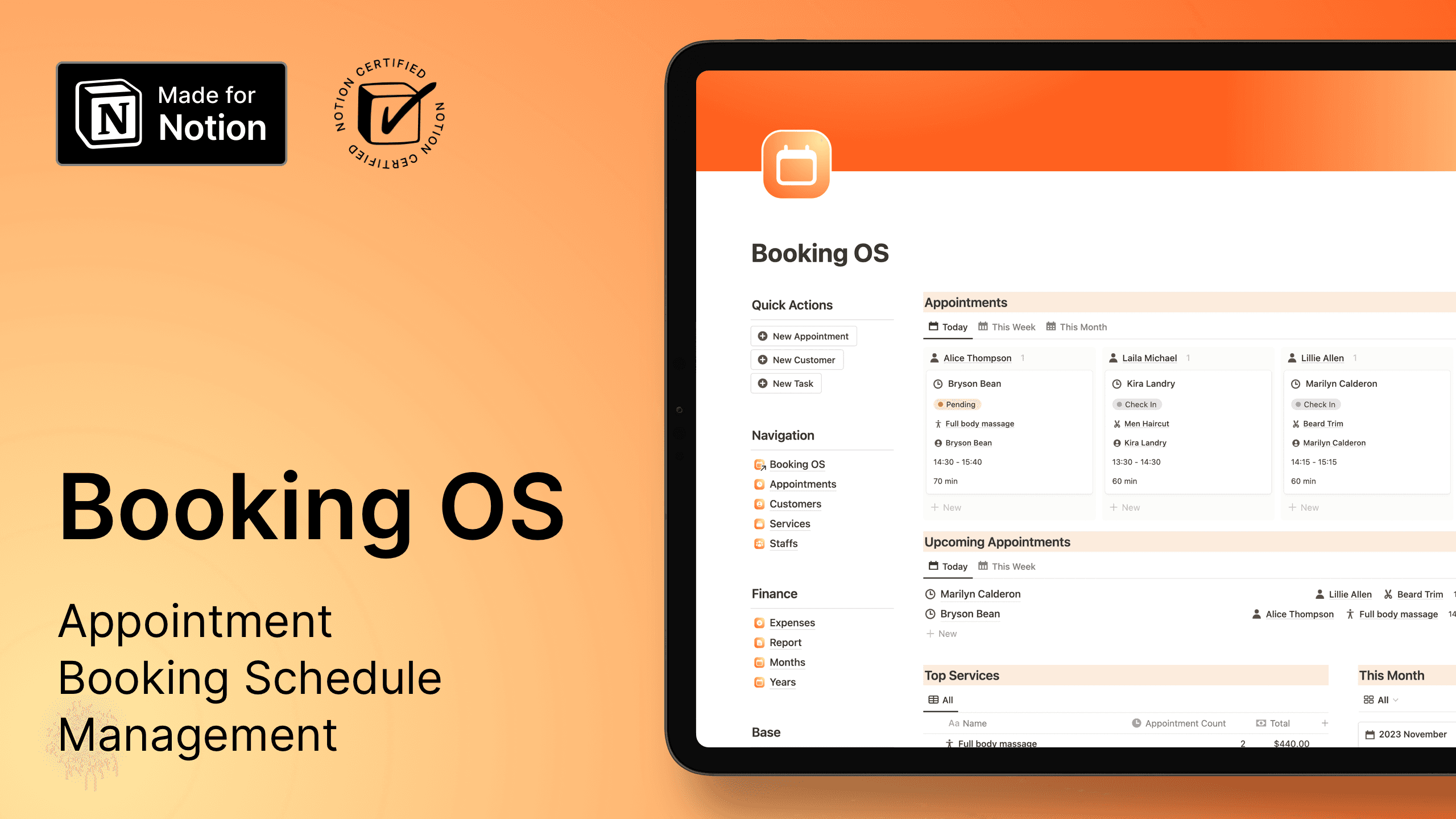 Notion Booking OS - Appointment Booking Schedule Management