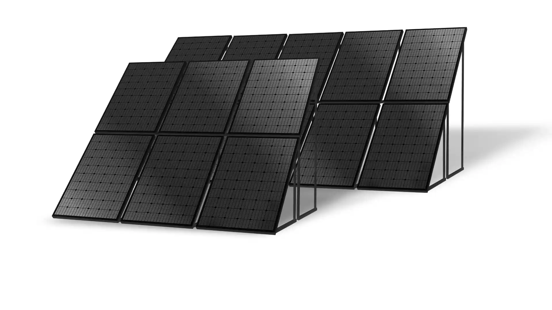 commercial installation of ground mounted solar panels