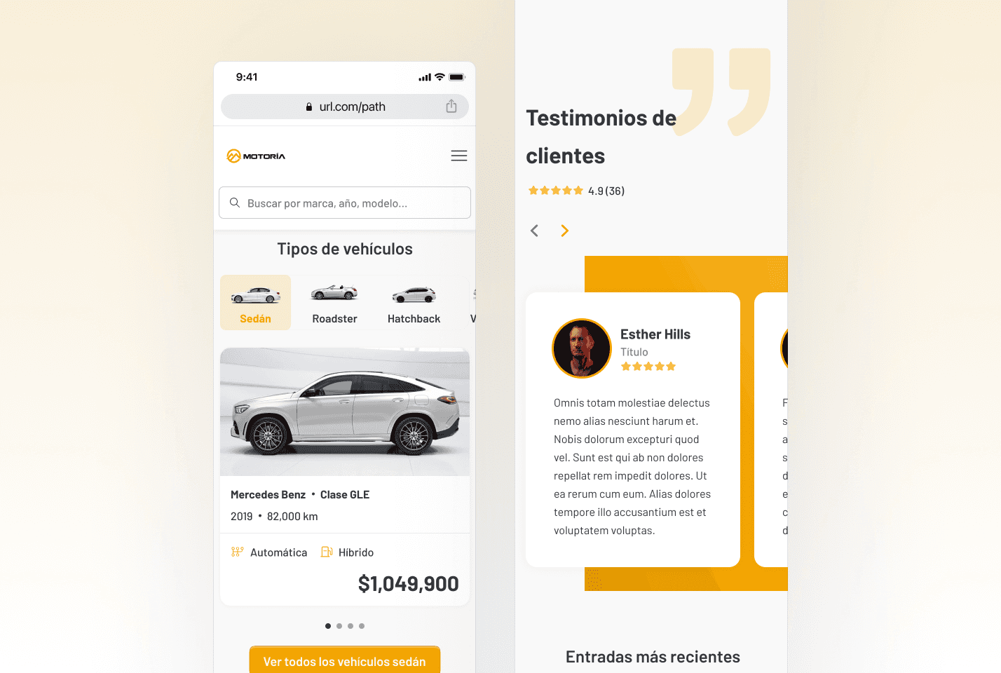 Responsive web app design featuring a dynamic filtering screen for easy sorting and selection of options.