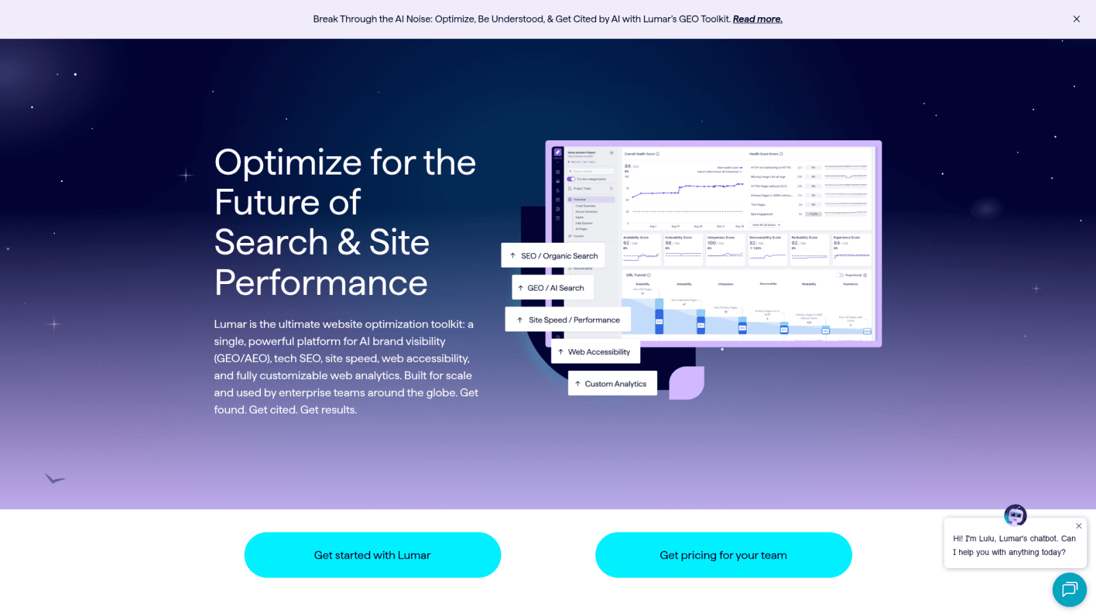 Lumar enterprise website optimization platform