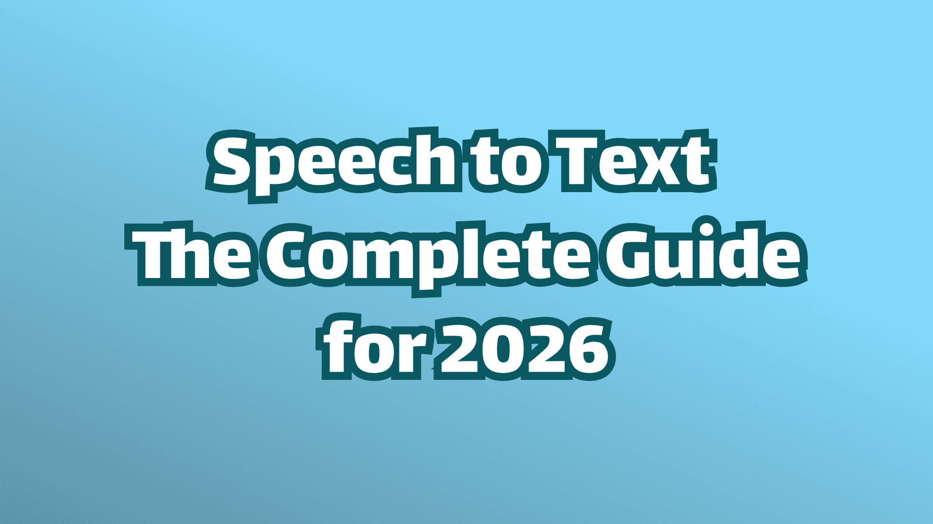 カバー画像: 音声入力の完全ガイド 2026年版