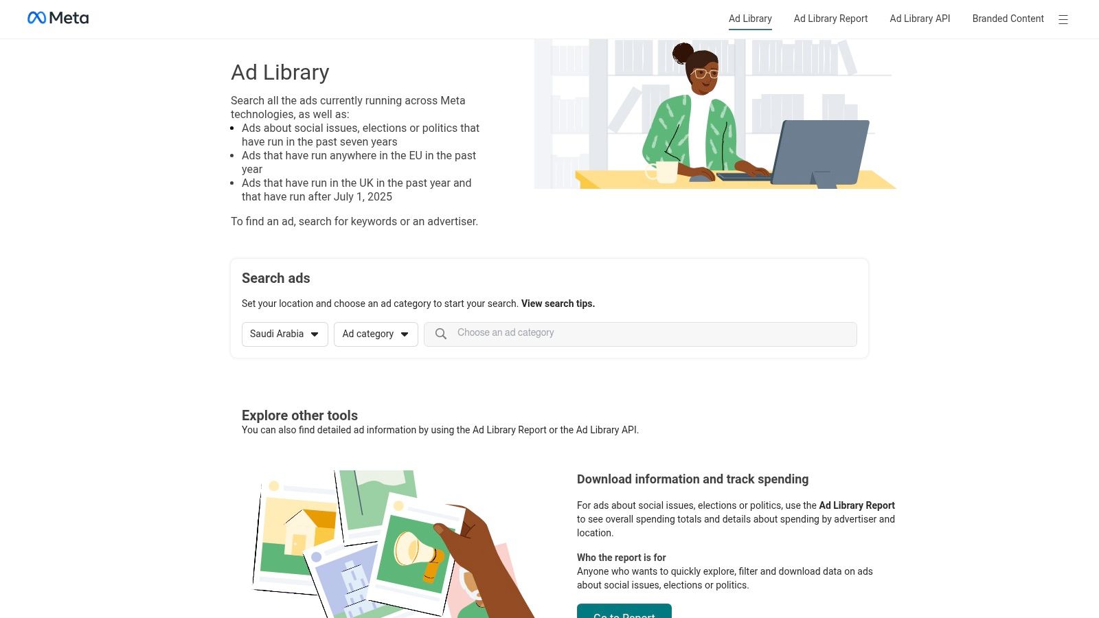 Meta Ad Library (Facebook & Instagram)