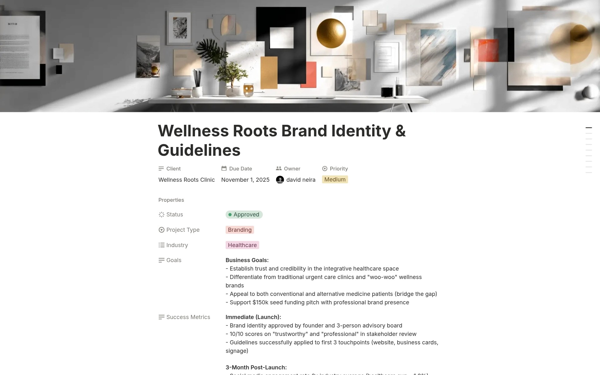 Brief example screenshot