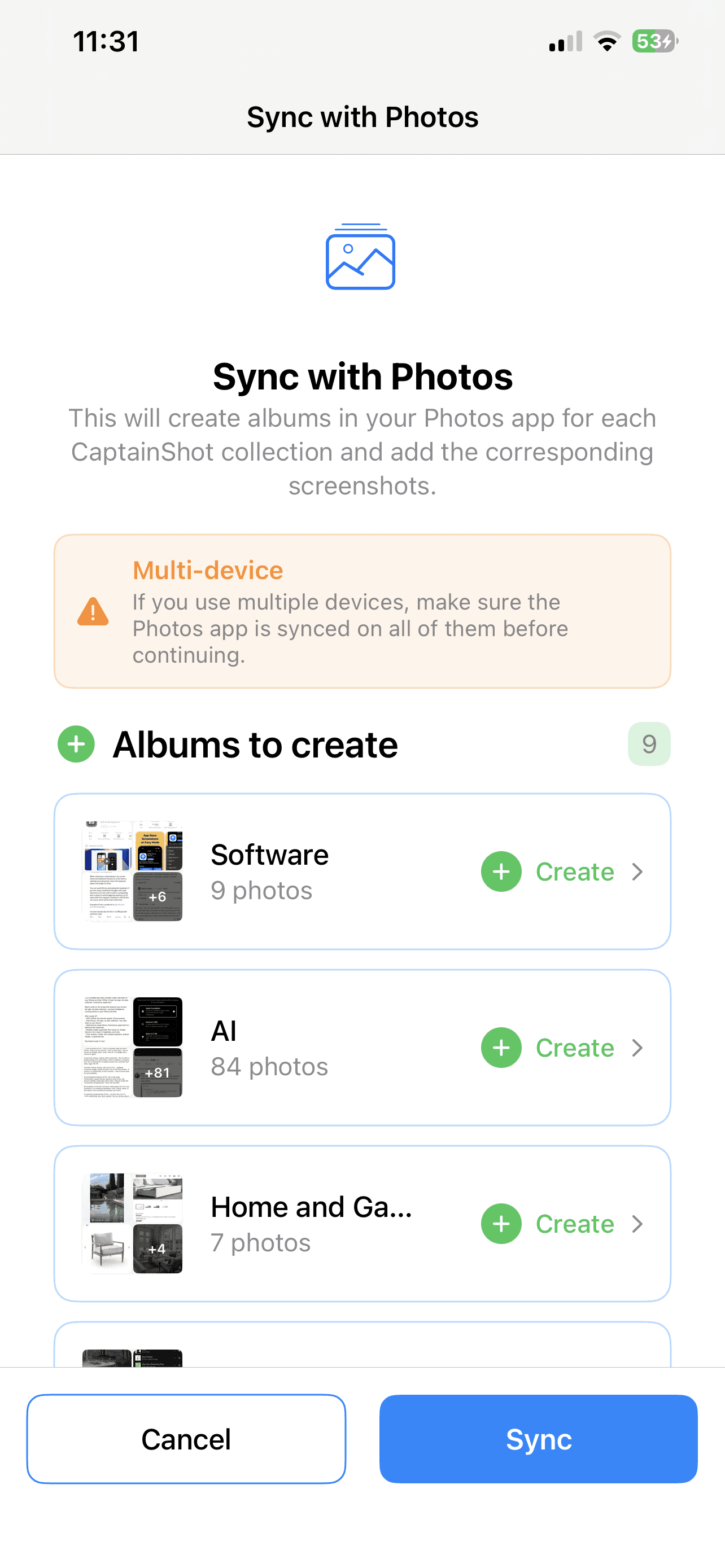 Screenshot de l'application