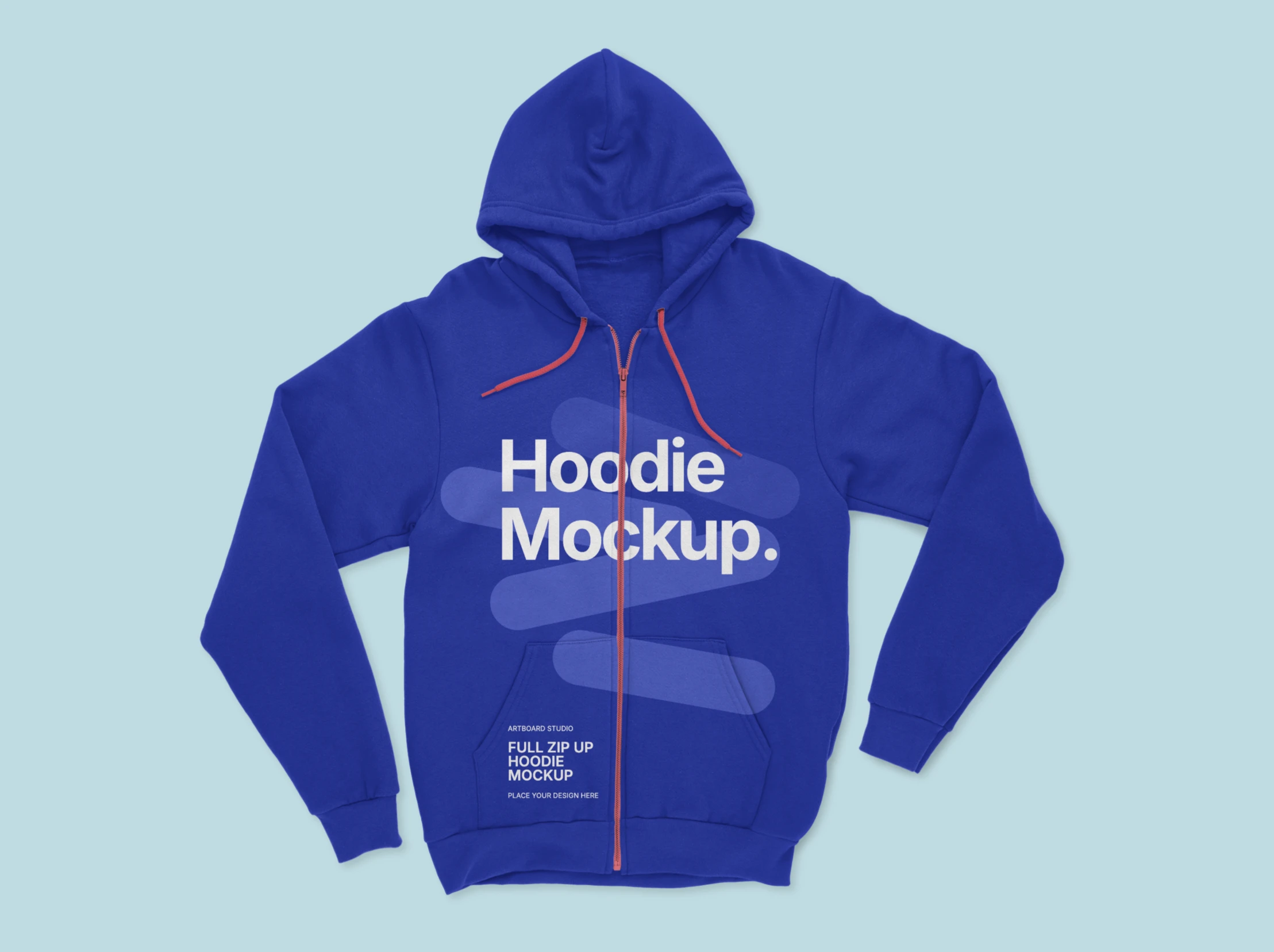 Full zip hoodie mockup