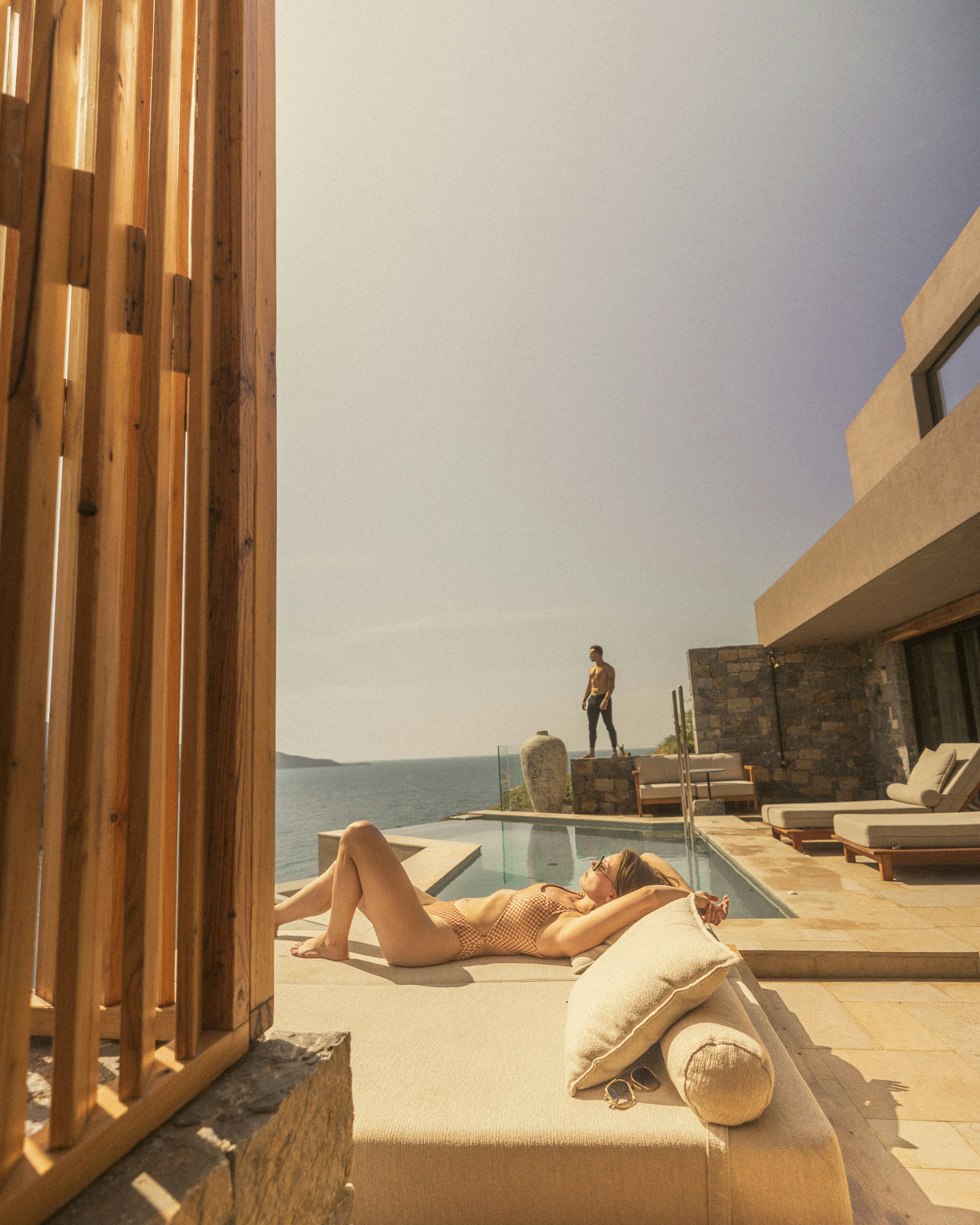 Coach explaining something to an athlete