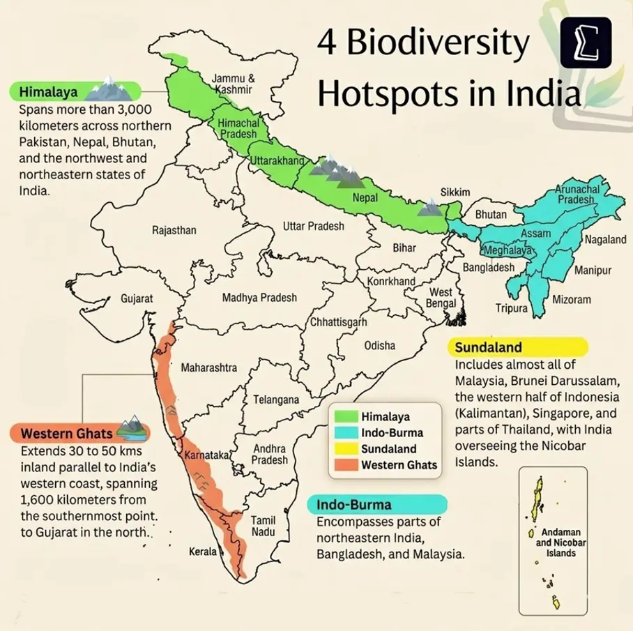 Map of biodiversity hotspots
