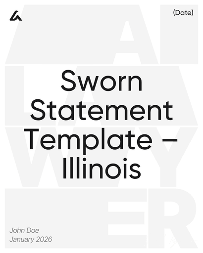 Sworn Statement Template – Illinois