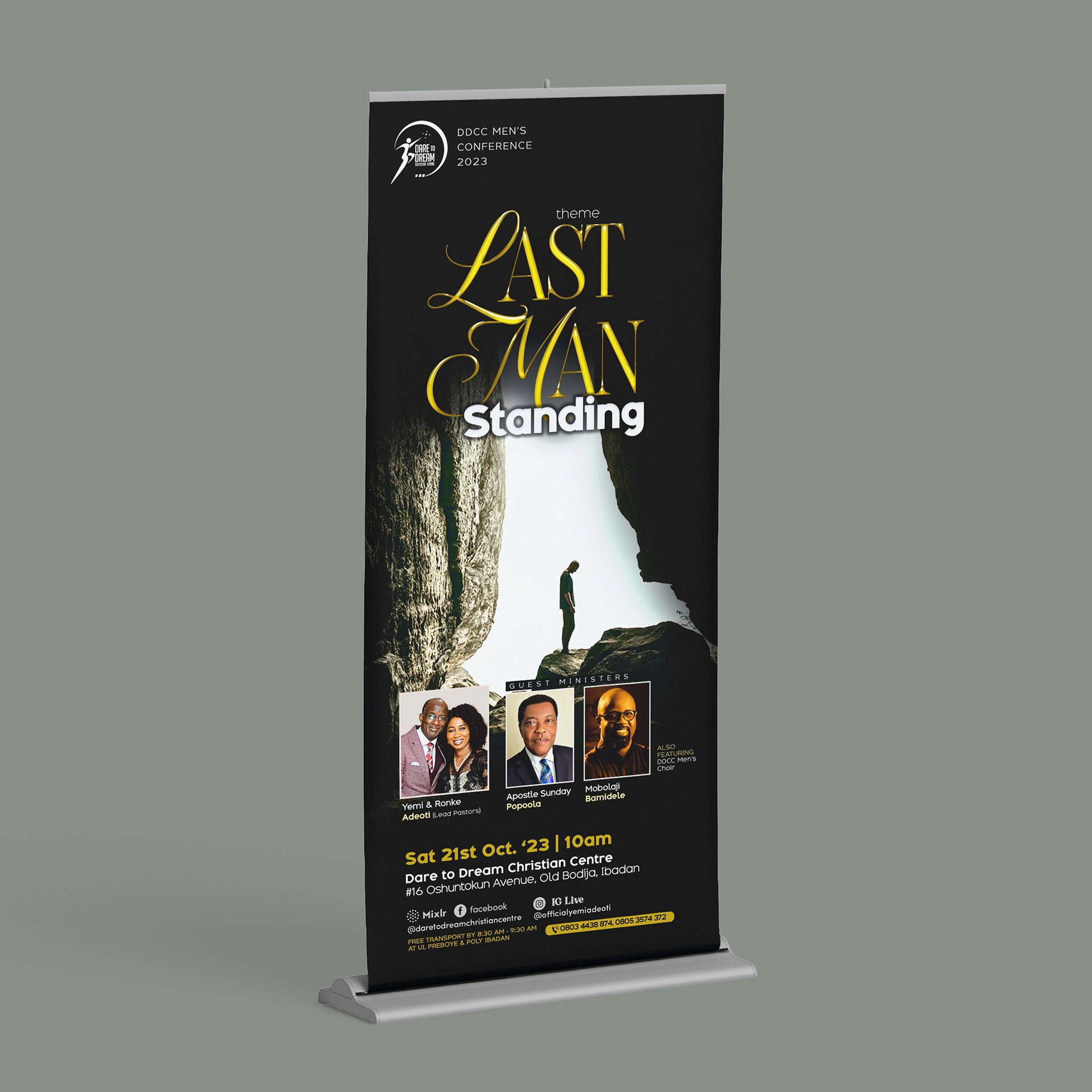 Last Men Standing - Rollup Design for Men's Conference