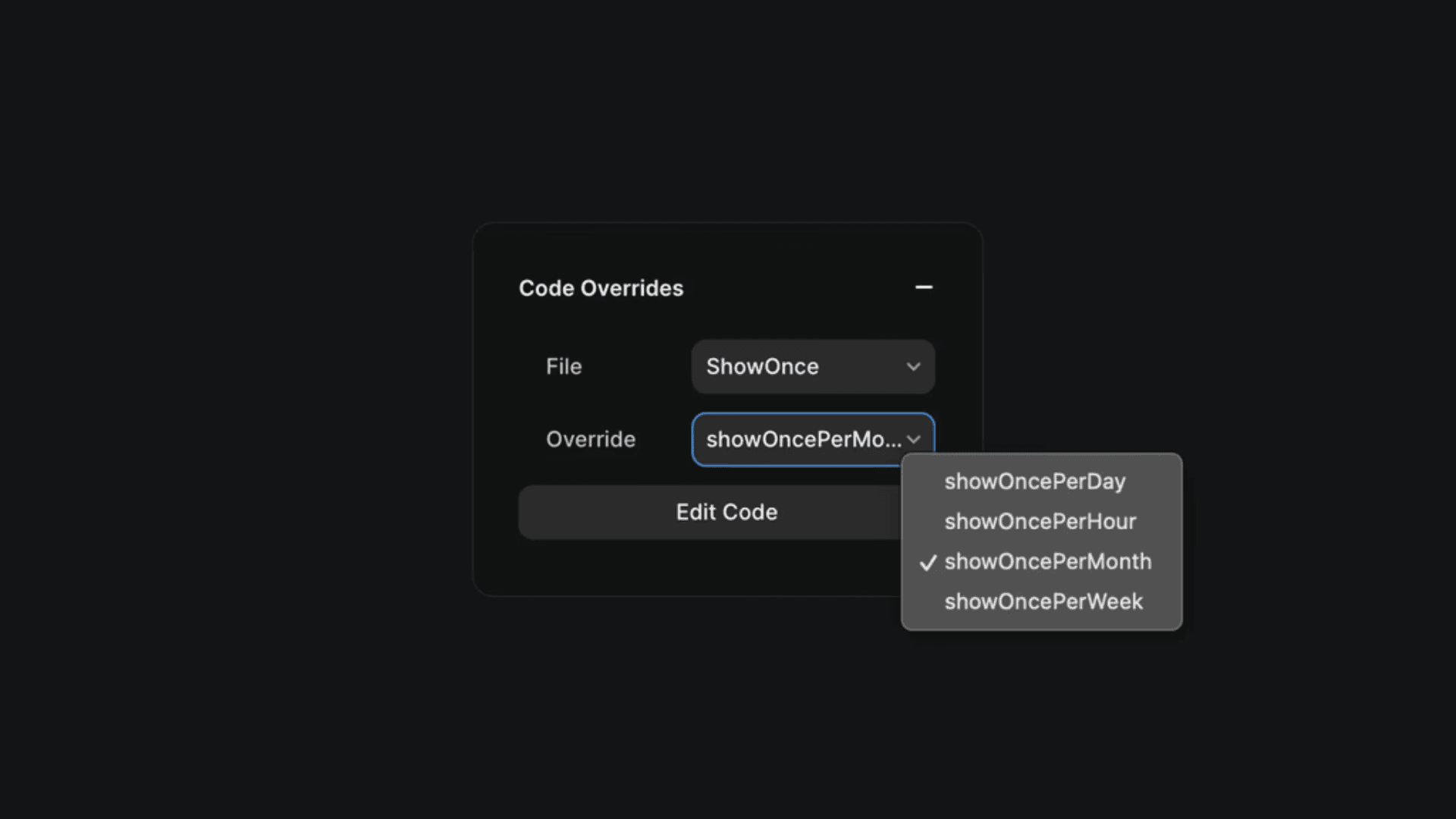 Customize pop-up visibility in Framer with tailored frequency controls