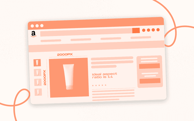 a screenshot of a wireframe for an Amazon product listing