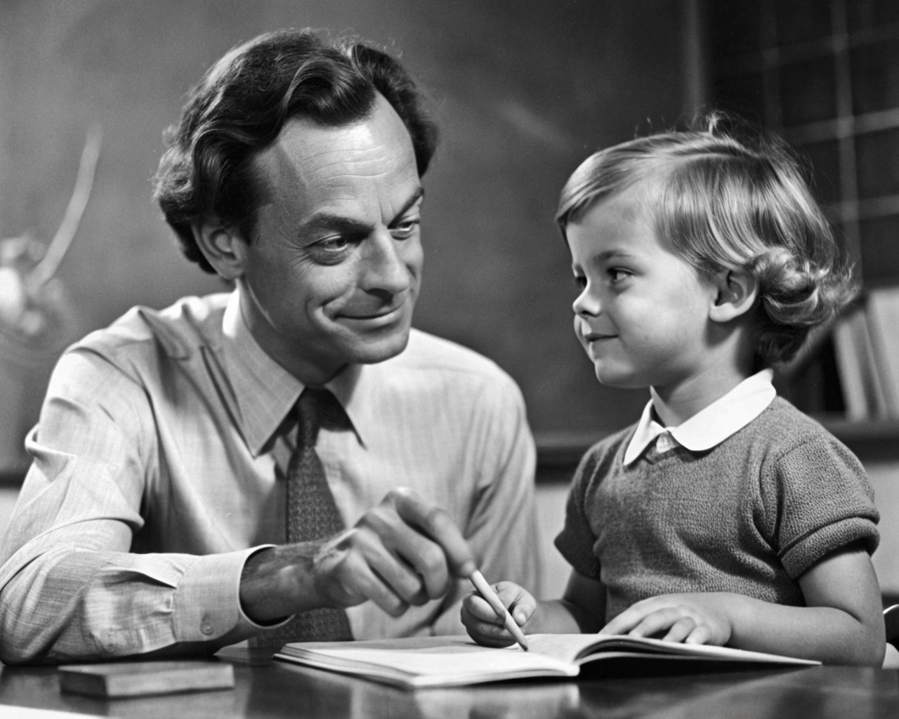 Richard Feynman teaches a kid