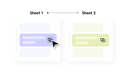 Xmind Topic Link with interlinked sheet structure layout for creating interconnected knowledge maps.