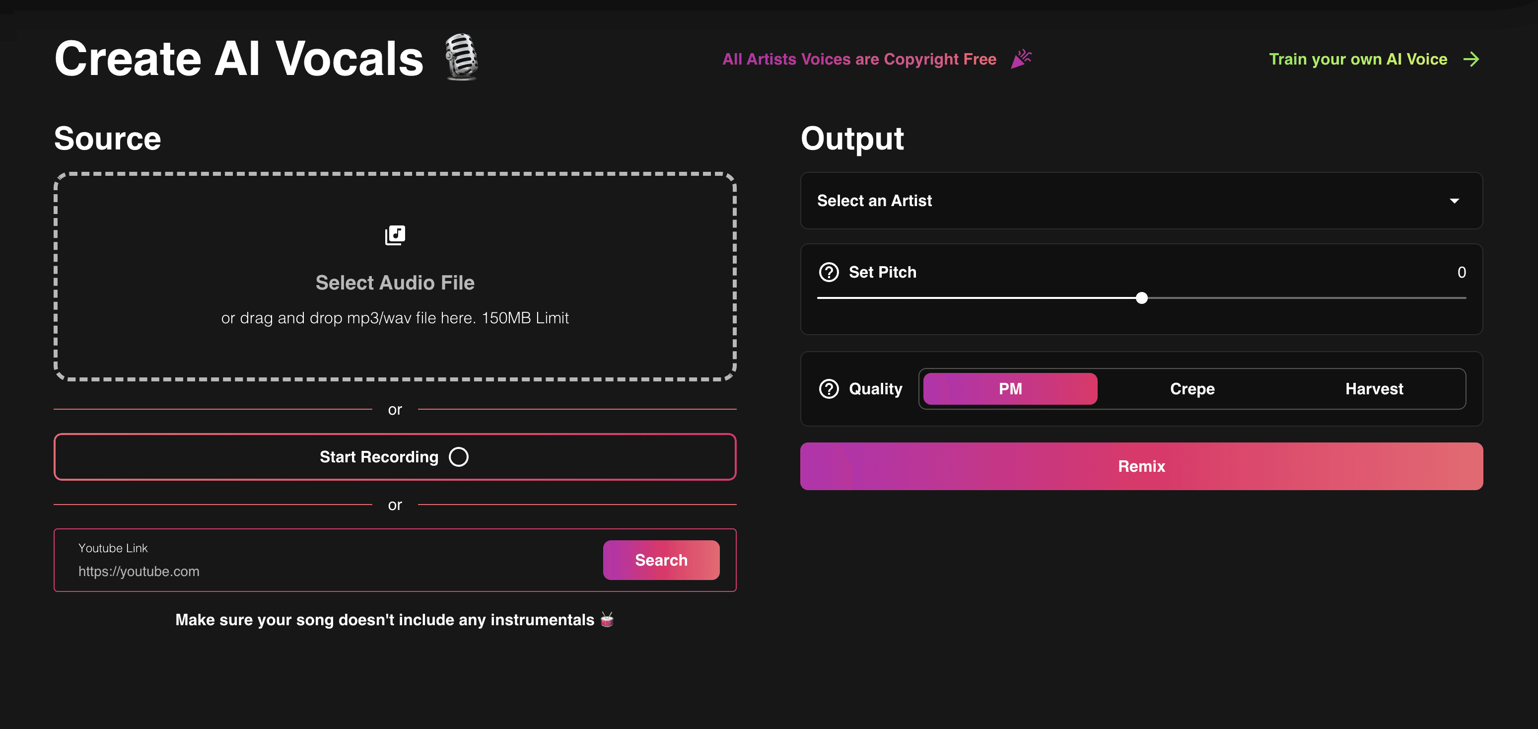 musicfy dahsboard