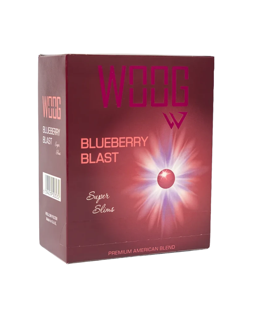 Woog blueberry blast cigarette pack.