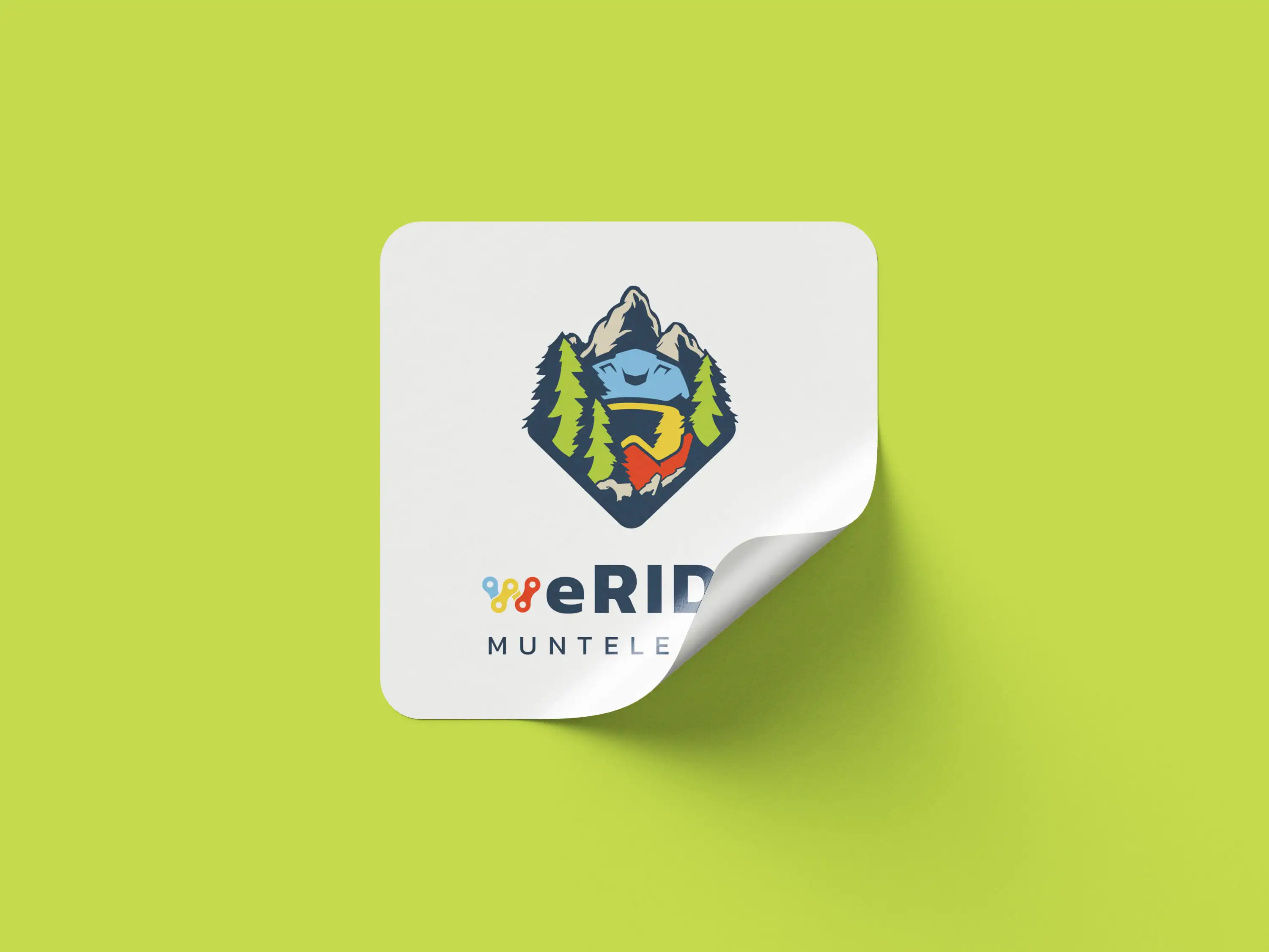 Mockup of WERIDE single sticker