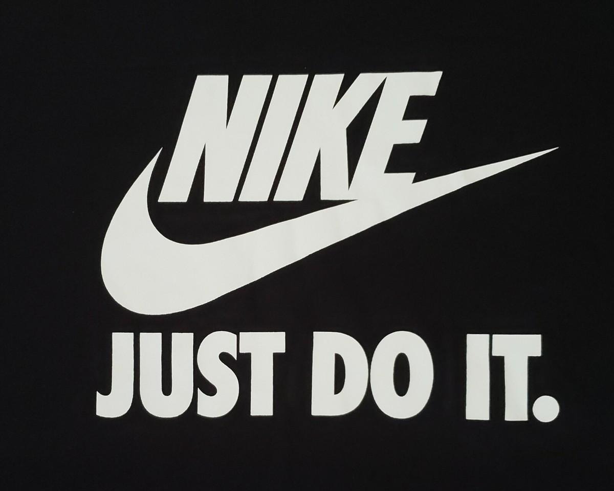 Nike Men's Black T-Shirt "Just Do It" Swoosh Size Medium: NWT | eBay