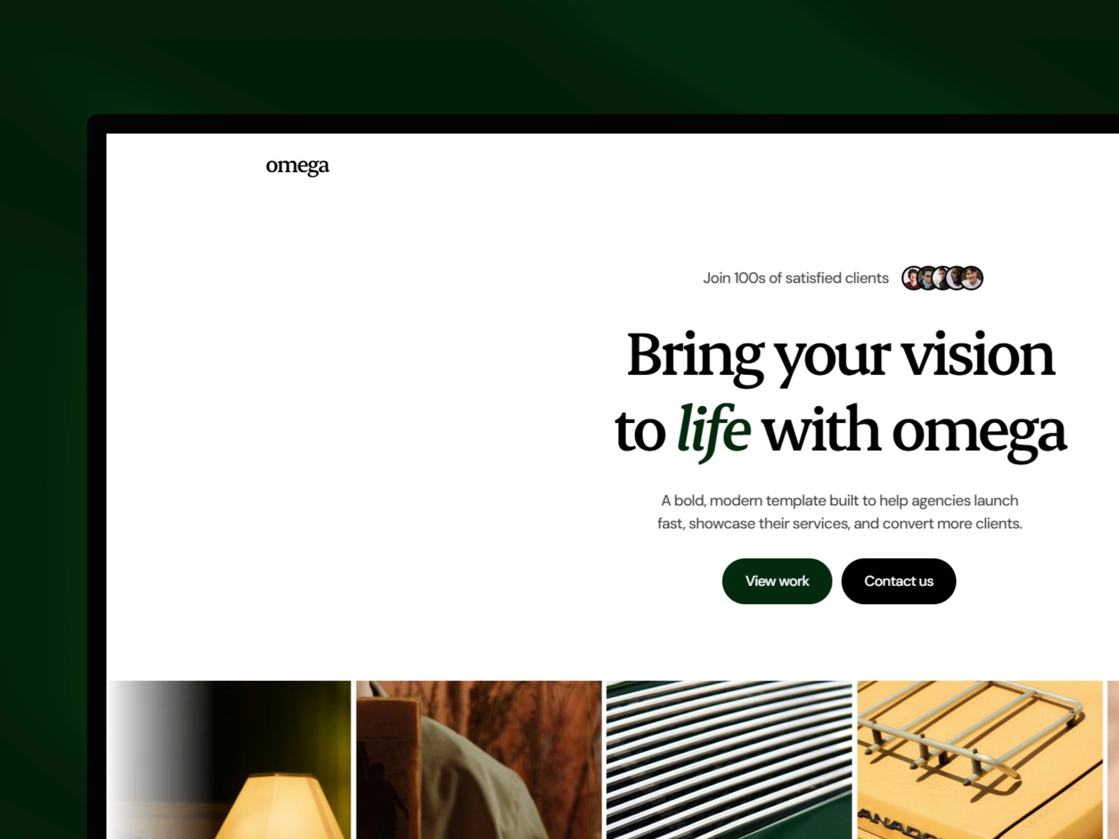 Omega — 极简现代创意机构官网设计灵感