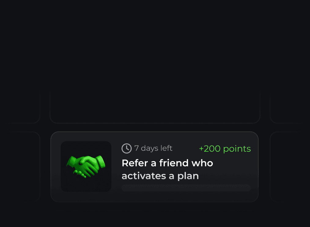 Reward card offering 80% off the next purchase, available in exchange for 1000 TKN points, with a promo code provided.