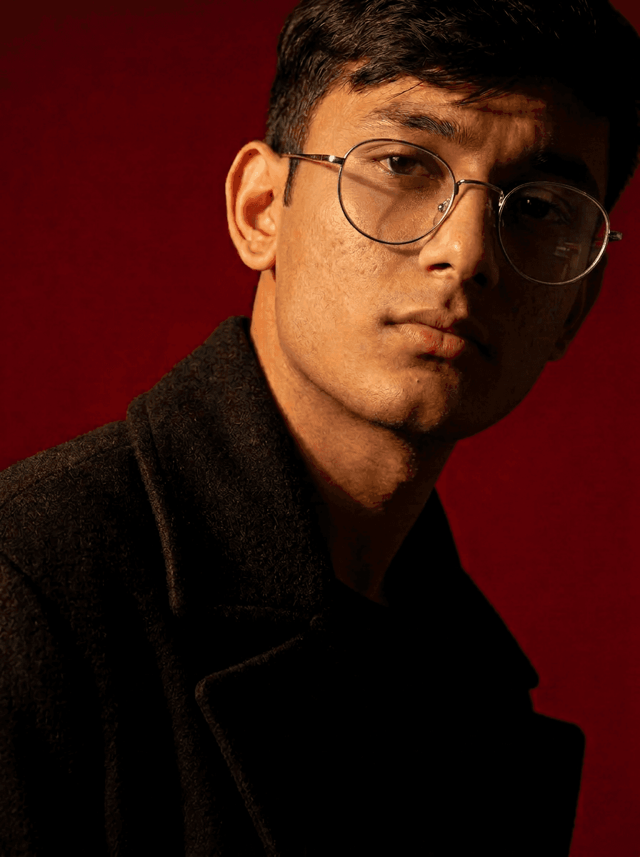 man standing beside wall