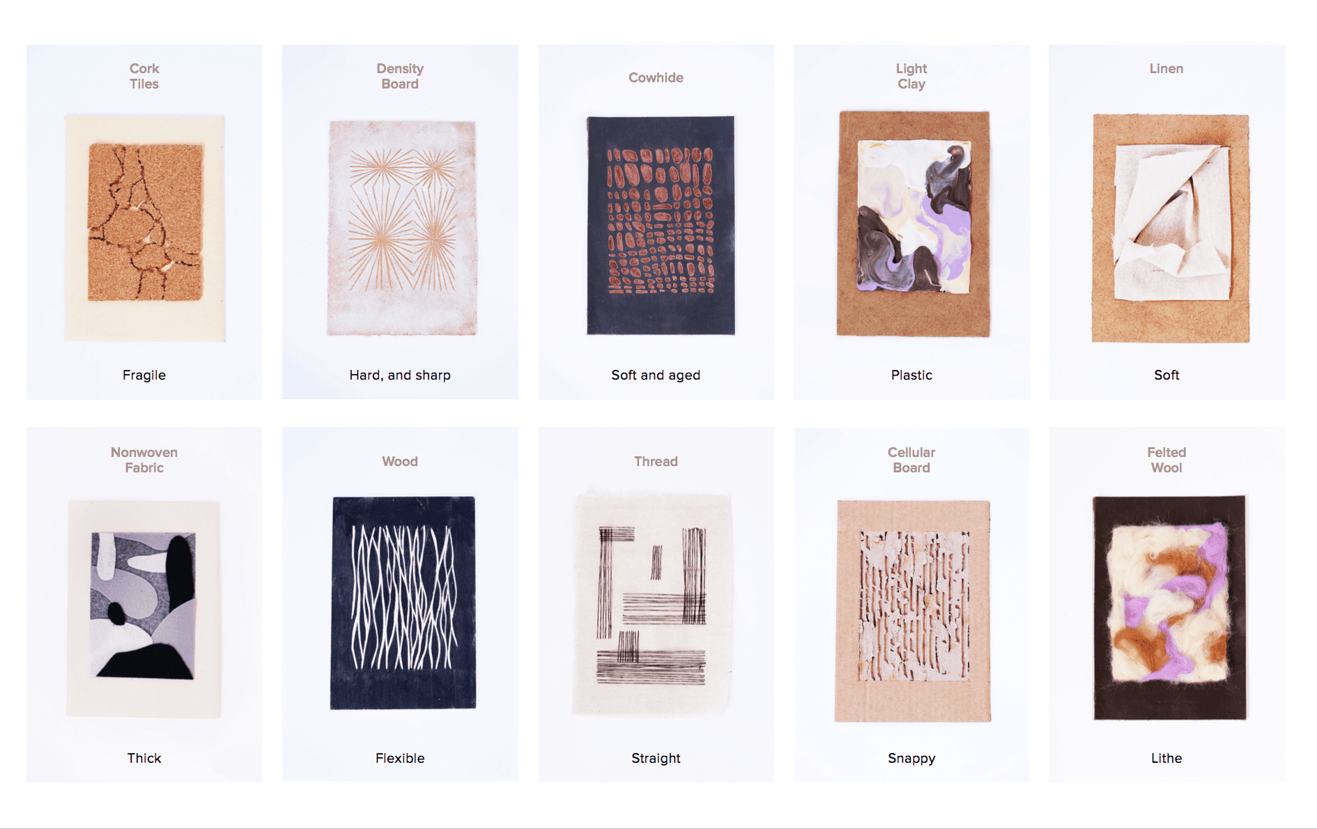 A group of paintings with text above and below them.