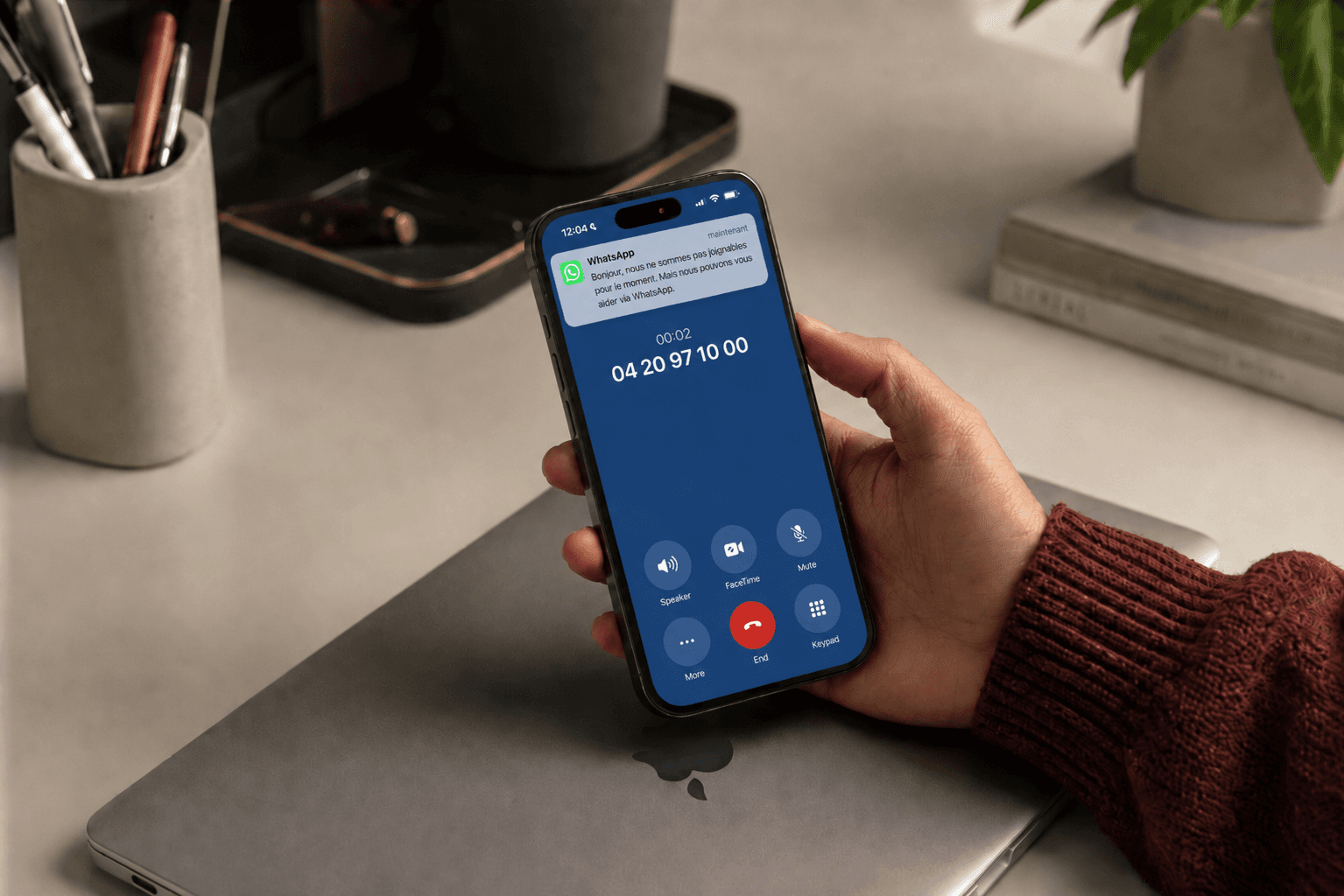A mockup of Freelio's mobile app