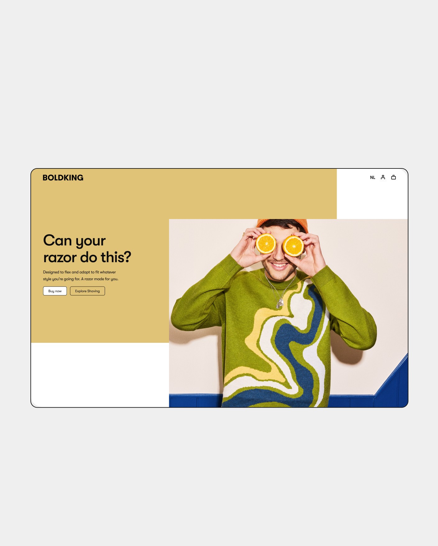 UI detail product Boldking mockup by analogue agancy