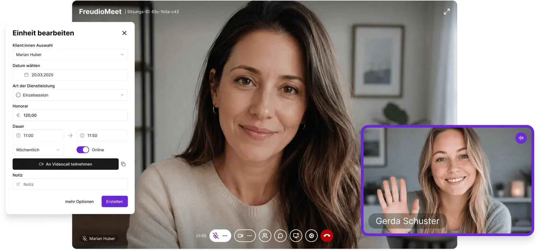 Online Video-Telefonie von Psychotherapeut:innen